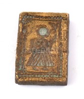 XIX. Sz. Eleje: Bronz Pecsétnyomó Figurális Vésettel. 2,5x2,2 Cm - Other & Unclassified