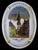 Zsolnay Porcelán "Soproni Emlék", Matricás, Jelzett, Kis Kopásnyomokkal, 10×7×4 Cm - Autres & Non Classés