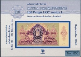 2006 Ritka Bankjegyeink - 100 Pengő Hátoldal Emlék Képeslap No 055 - Ohne Zuordnung