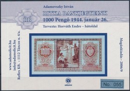 2006 Ritka Bankjegyeink - 1.000 Pengő Hátoldal Emlék Képeslap No 055 - Non Classés