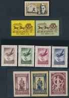 1929-1971 10 Db Levélzáró: XII. Országos Dalosverseny (3 Db), Bélyegkiállítás (4 Db), Budapest '71 (2 Db), Szőnyi Márton - Non Classés