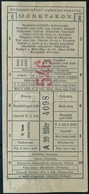 Cca 1900 A Budapesti Közúti Vaspálya Társaság Menetjegye - Ohne Zuordnung
