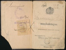 1900 Bérkocsis Munkakönyve Sok Bejegyzéssel, Sérült Borítóval - Non Classés