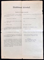 1947 Haláleset Felvétel, Gróf Esterházy Antal Mária Pál Miklós (1903-1944), Aki Karp. Tizedesként 1944. Dec. 31. Sárisáp - Ohne Zuordnung