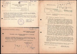 1953 Bp., 3 Db Szigorúan Bizalmas, Titkos Pecséttel Ellátott ÁVH-s Okmány - Ohne Zuordnung