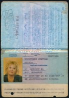 1997 Magyar Köztársaság által Kiállított Fényképes útlevél Izraeli, Egyiptomi, Kanadai, Stb. Bejegyzésekkel - Ohne Zuordnung