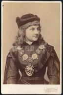 Cca 1890 May Gertrude Elliot Forbes (1874-1950) Színésznő Keményhátú Fotója, Bécs, Dr. Székely Műterméből, 16x10 Cm - Sonstige & Ohne Zuordnung