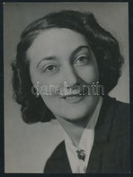 Cca 1940 Angelo: Rosthy Magda (1909-1984) Színésznő Portréja (a Színésznőről Eddig Nagyon Kevés Fénykép Került Elő), Pec - Sonstige & Ohne Zuordnung