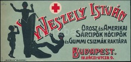 Weszely István Orosz és Amerikai Sárcipők Raktára Budapest IV. Számolócédula - Werbung