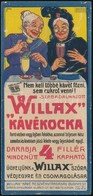 Willax Kávékocka Litho Számolócédula - Werbung