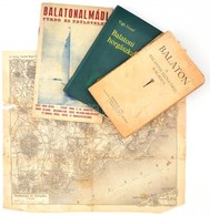 1912-1967 Vegyes Balatonnal Kapcsolatos Tétel, 4 Db: Balaton. A Balatoni Szövetség Kalauza. Bp.,1912., Németh József, 16 - Sonstige & Ohne Zuordnung