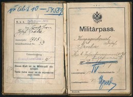 1908 K. U. K. Katonai Igazolvány (K.u.k. Militärpass Infanterieregiment 1=91) - Autres & Non Classés