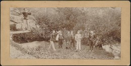 Cca 1914 Katonák Puskával és Civilekkel, 9,6x18,6 Cm - Sonstige & Ohne Zuordnung