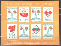 Poland-1969-balloon-label-sheet-MNH(**) - Non Classificati