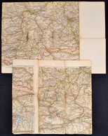 Cca 1970-80 Salzburg-Steiermark-Kärnten Autós Térkép, Ca.78x111 Cm, Erősen Megviselt, Szakadt állapotban - Sonstige & Ohne Zuordnung