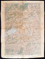 Cca 1892-1914 Székesfehérvár, Velencei-tó, Balaton Nyugati Része, 2 Db Topográfiai Térkép, Ca. 56x39 és 61,5x47 Cm, Szak - Sonstige & Ohne Zuordnung