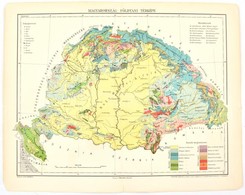 1893 Magyarország Földtani Térképe, Kiadja: Posner Károly Lajos és Fia, 24×30 Cm - Sonstige & Ohne Zuordnung