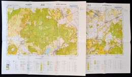 Cca 1986 Tapolca, Monostorapáti, Nagyvázsony, 3 Db Topográfiai Térkép, 1:25000, Ca. 48,5x58 Cm - Sonstige & Ohne Zuordnung