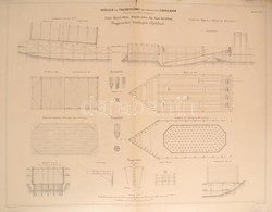 Cca 1860 Karl Von Etzel 3 Db Vasúti építményeket ábrázoló Tervrajza Nagy Méretű Nyomaton 70x60 Cm - Ohne Zuordnung