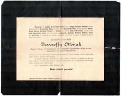 1895 Vanyarc, Cserneki és Tarkeői Dessewffy Ottó (1813-1895) Nógrád Vármegye Volt Alispánjának, Volt Országgyűlési Képvi - Ohne Zuordnung