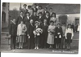 PLOMODIERN - CARTE PHOTO Mariage - Photographe SEVELLEC Années 40/50 - Plomodiern