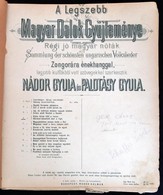 Legszebb Magyar Dalok Gyűjteménye. Kottafüzet összeállítás. Megviseélt Félvászon Kötésben - Sonstige & Ohne Zuordnung