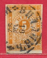 Bulgarie Taxe N°4 5s Orange (19 VIII 92) 1885 O - Postage Due