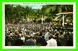 PALM BEACH, FL - BAND CONCERT IN CITY PARK WEST PALM BEACH - WELL ANIMATED -  TRAVEL IN 1927 - - Palm Beach