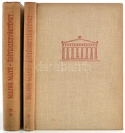 Major Máté: Építészettörténet 1-2. Kötet. Bp., 1954-1955, Építésügyi-Műszaki. Kiadói Egészvászon-kötés. - Non Classés