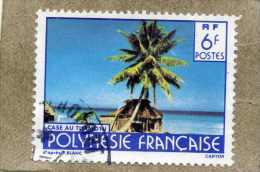 POLYNESIE  : Paysage De La Plynésie Française : Case Au Tuamotu - Signature "Cartor" - - Usados