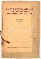 1928 Ney Ákos: Balatonszemes állomás Elektrodinamikai Biztosító Berendezése. Klny. A Magyar Mérnök- és Építész Egylet Kö - Ohne Zuordnung