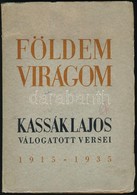 Földem Virágom, Kassák Lajos Válogatott Versei. 1915-1935. Első Kiadás. Bp., é.n. Pantheon. Szétvált Fűzéssel, Kiadói Pa - Ohne Zuordnung