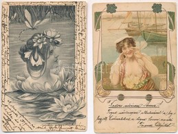 **, * 9 Db RÉGI Motívum Képeslap: Hosszúcímzéses Hölgy / 9 Pre-1906 Motive Postcards: Lady - Ohne Zuordnung