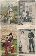 **, * 8 Db RÉGI Motívum Képeslap: Hosszúcímzéses Népviselet / 8 Pre-1906 Motive Postcards: Folklore - Ohne Zuordnung