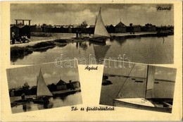 T2 1944 Agárd (Gárdony), Tó és Fürdőrészletek, Strand, "TÜCSÖK" Vitorlás, Velencei-tó - Ohne Zuordnung