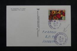 POLYNÉSIE - Affranchissement Plaisant De Uturoa- Raiatea Sur Carte Postale Pour Papeete  - L 55865 - Covers & Documents