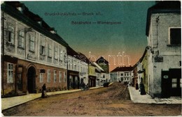 T2/T3 1921 Királyhida, Bruckújfalu, Bruck-Újfalu, Bruckneudorf; Bécsi Utca, Vendéglő, Eisen üzlete. 9452. Vasúti Levelez - Ohne Zuordnung