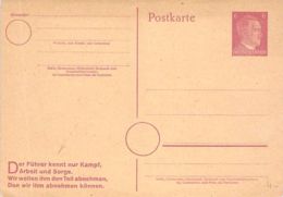 MiNr.312/09 Hitler Medallion Vierzeilig - Postkarten