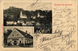 * T2/T3 1911 Vasdobra, Vas-Dobra, Dobra, Neuhaus Am Klausenbach; Látkép, Templomok, Várrom, Kerékpár, Julius Rosenberg ü - Ohne Zuordnung