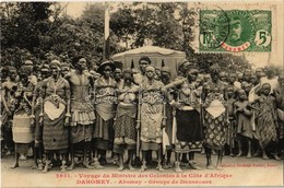 * T1 Abomey, Voyage Du Ministre Des Colonies á La Cote D'Afrique, Groupe De Danseuses/ Travel Of The Minister Of The Col - Non Classés