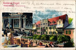 T2/T3 1906 Frantiskovy Lazne, Franzensbad; Goldener Engel Bäckerei Und Conditorei, Kaiserstrasse / Backery And Confectio - Unclassified