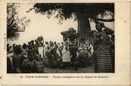 ** T1/T2 Cote D'Ivoire, Types Indigénes De La Région De Koroko / Natives, African Folklore - Ohne Zuordnung