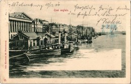 T2/T3 1904 Saint Petersburg, Sankt-Peterburg, Leningrad; Quai Anglais / English Embankment, Ships - Ohne Zuordnung