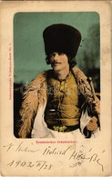 T2 1902 Romänischer Schafzüchter. Siebenbürgische Volkstypen-Karte Nr. 5. / Romanian Folklore, Shepherd - Ohne Zuordnung