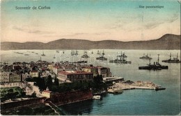 T2 1909 Souvenir De Corfou, Vue Panoramique / Battleships At The Port Of Corfu - Ohne Zuordnung