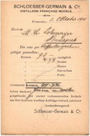 T2 1901 Schloesser-Germain & Co. Distillerie Francaise Modele / French Distillery Advertisement And Order Form - Non Classés