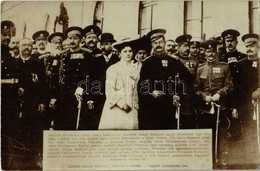 ** T2 Sándor Király Nejével Tisztjei Körében. Legújabb Fényképfelvétel Után / Alexander I Of Serbia And Queen Draga With - Ohne Zuordnung