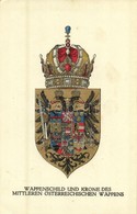 ** T2/T3 Wappenschild Und Krone Des Mittleren Österreichischen Wappens / Austria-Hungary Coat Of Arms And Crown. Offizie - Non Classés