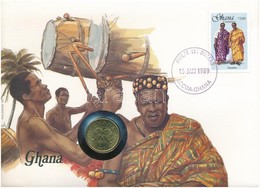 Ghána 1984. 5C Felbélyegzett Borítékban, Bélyegzéssel, Német Nyelvű Leírással T:1  Ghana 1984. 5 Cedis In Envelope With  - Ohne Zuordnung