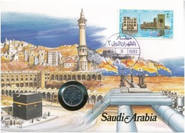 Szaud-Arábia 1979. 50h Felbélyegzett Borítékban, Bélyegzéssel, Német Nyelvű Leírással T:I  Saudi Arabia 1979. 50 Halala  - Ohne Zuordnung